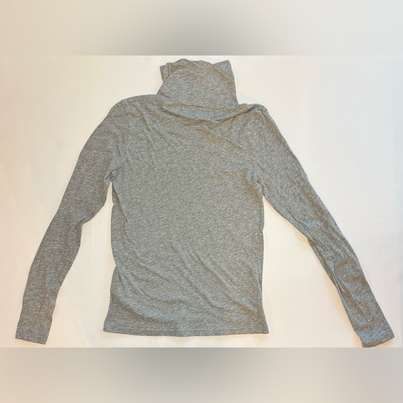 J. Crew Feather Jersey Turtleneck Steel Gray Heather Size S - Picture 3 of 11